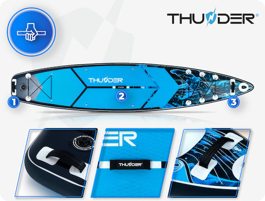Thunder Inflatable Φουσκωτή Σανίδα SUP / Kayak με Μήκος 3.65m Μπλε