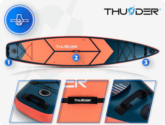 Thunder MISTY Φουσκωτή Σανίδα SUP / Kayak με Μήκος 3.65m Μπλε