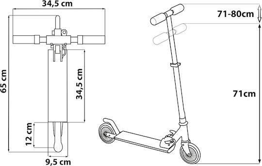 Seven Kinderroller Klappbar 2-Rad für 6+ Jahre Mehrfarbig