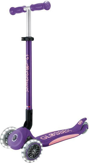 Globber Kinderroller Klappbar Elite Lights 3-Rad Lila