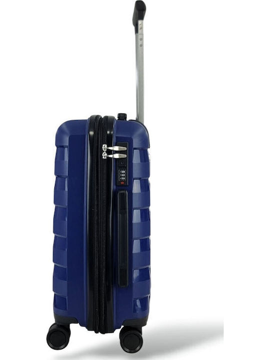 Seagull Cabin Travel Suitcase Hard Blue with 4 Wheels Height 55cm SG180-55-Blue
