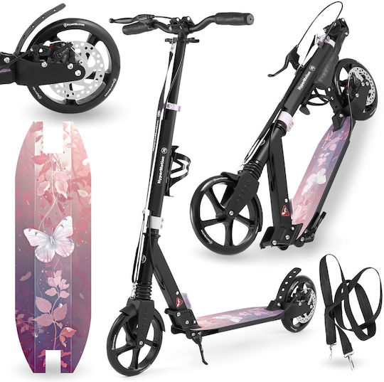 HyperMotion Kids Scooter Foldable Skyline 2-Wheel for 6+ years old Years Pink