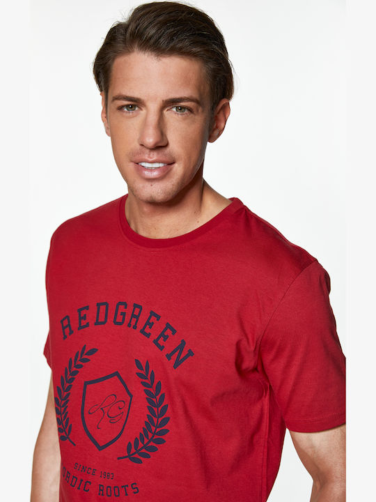Redgreen T-shirt Τύπωμα Nordic Roots Κόκκινο