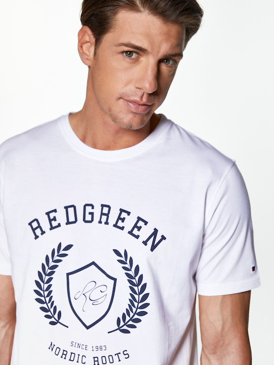 Redgreen T-shirt Τύπωμα Nordic Roots Λευκό