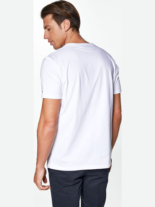 Tricou Redgreen Cu Imprimeu Compass Alb
