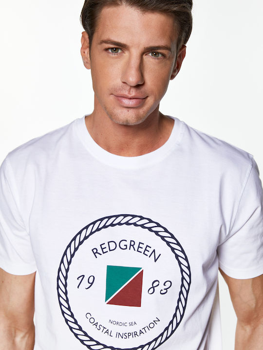 Redgreen T-shirt Print Circle Rope White