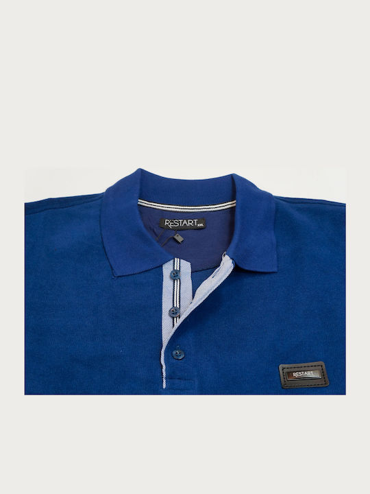Herrenbluse Polo Restart Rs-2217 Indigo