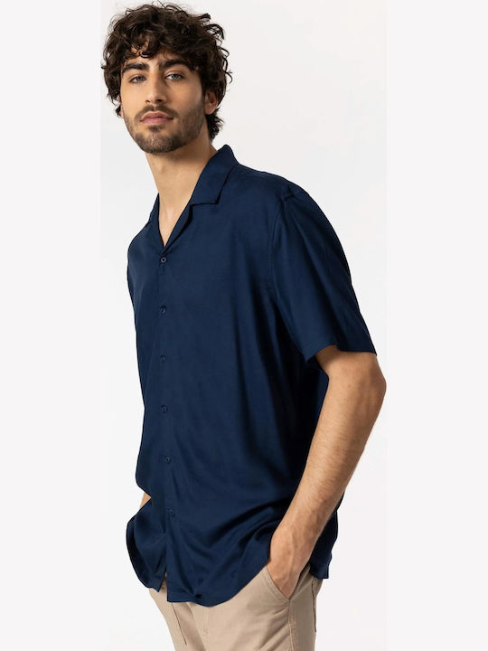 Men's Short Sleeve Relaxed Fit Shirt Tiffosi 10049978 Navy Men's Short Sleeve Relaxed Fit Shirt Tiffosi 10049978 Navy