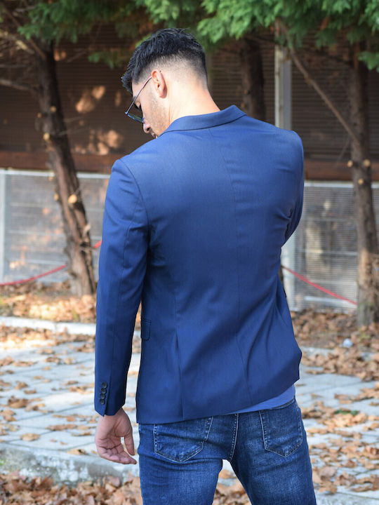 Herrenanzugsjacke Piqué Blau Code j043