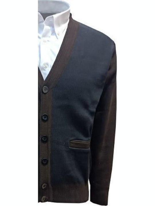 Valentino Knitted Cardigan Buttons Veldino Compoze Blue