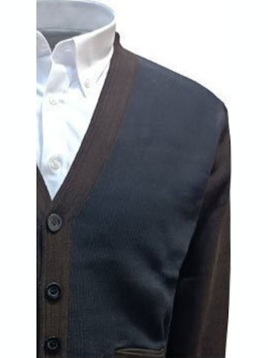 Valentino Knitted Cardigan Buttons Veldino Compoze Blue