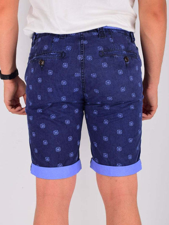 Dstrezzed Herren Shorts 100%bambaki Seitentaschen & Mikroschmuck Slim Fit Dst515043117 Himmelblau