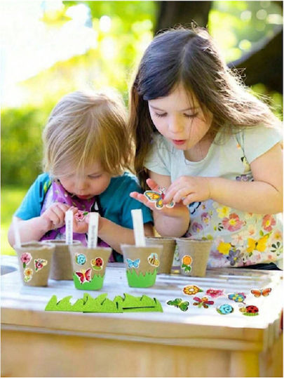 Small Gift Color Biodegradable Pot 9x7cm Ready Sowing Potting Soil Seed 2 Markers 4 Stickers Instructions