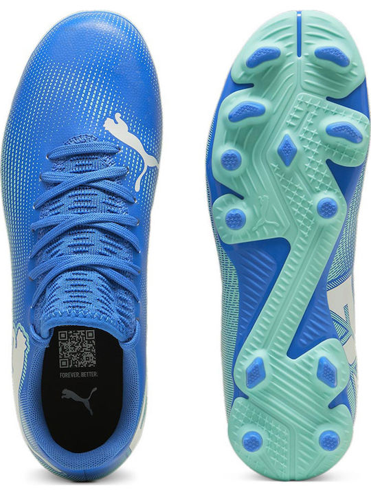 7 Play Fg Ag Kids Molded Soccer Shoes Blue