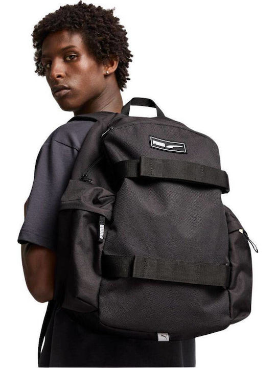 PUMA Deck School Bag Backpack Junior High-High School Black with Water Bottle Holder 25L 2024