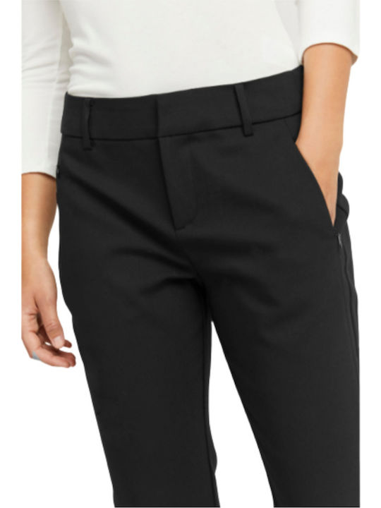 Fransa Trouser Curved Fit Frvita Car 20610983 Black Women's Trousers