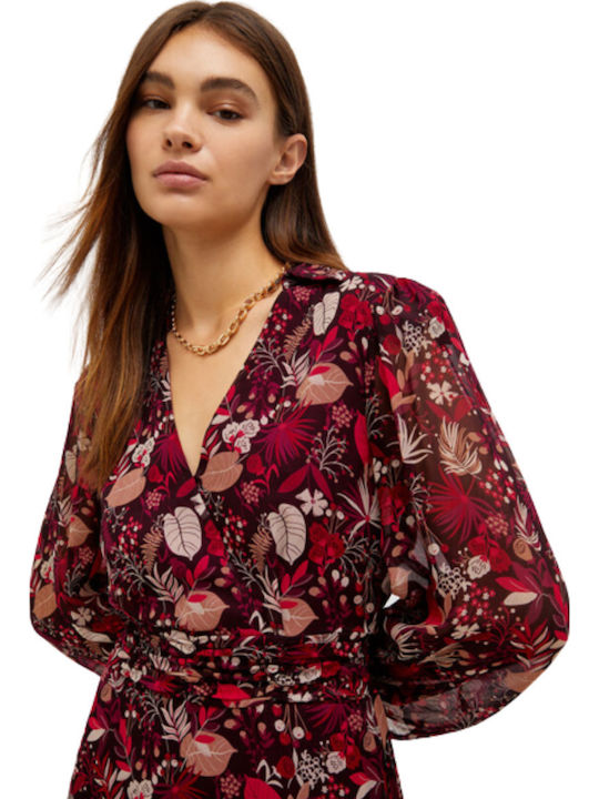 Rochie Liu Jo Alb Wf2c06 Abito Ts.nav Liujo Viscoză George Roz Floral Rochii**