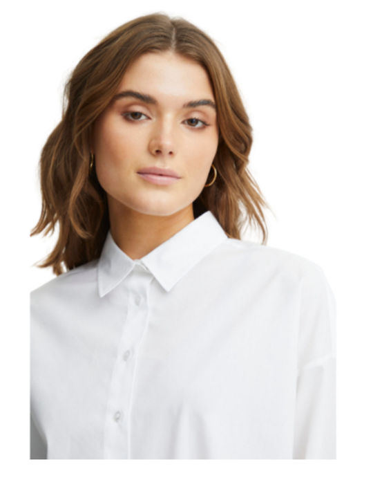 Fransa Shirt Long Sleeve Frpop Sh 3 20611665_white Γυναικείο