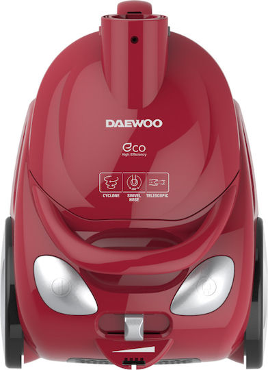 Daewoo RCC-150R-3 Ηλεκτρική Σκούπα 700W με Κάδο 1.2lt Κόκκινη
