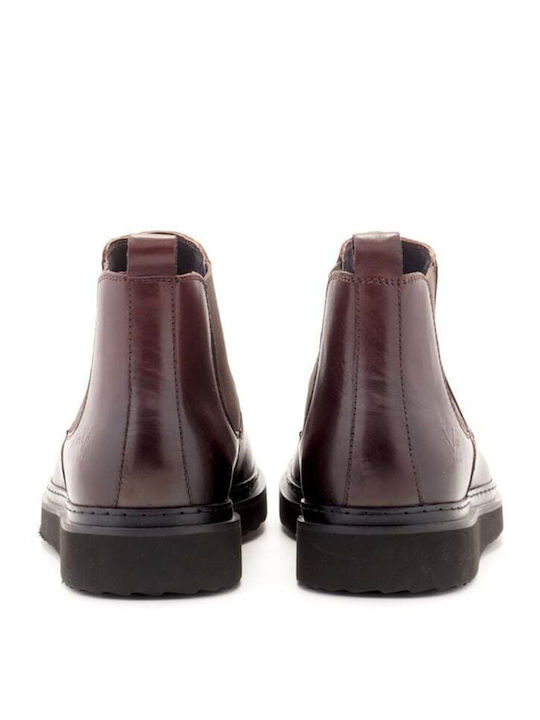 Versace 19.69 Abbigliamento Sportivo Spl Boot 100% Leather Brown Elastic House Logo on the Side Anti-Slip Sole Regular Fit Yo C0331.brown