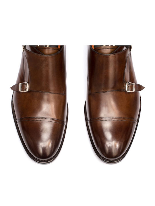 Henderson Handgefertigte Lederne Herrenschuhe Doppel-Angraffa Braun 0325721439/braun