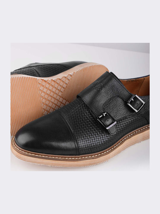 Versace 19.69 Shoes Oxford Loafer 100% Leather Straps Buckle Dark Blue