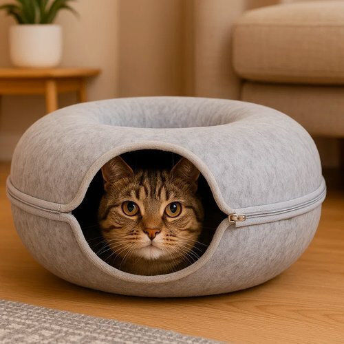 Purlov Nest Katze Beige 51cmx20cm