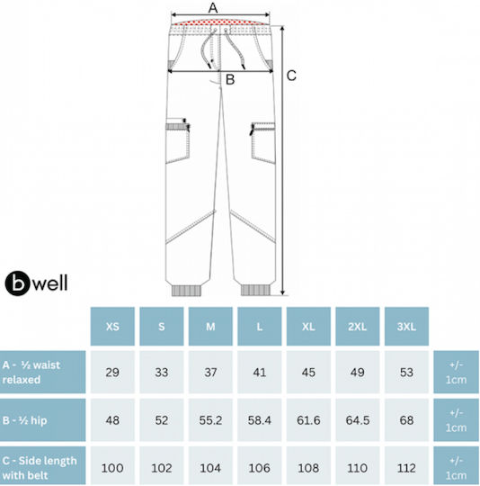 B-Well Ricci Unisex Ιατρικό Παντελόνι Μπεζ