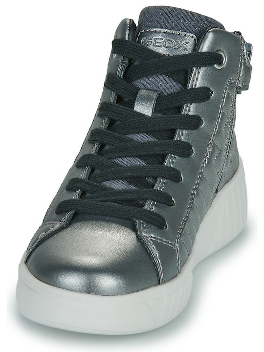 J Mikiroshi Anatomische Kinderstiefel mit Reissverschluss Silber