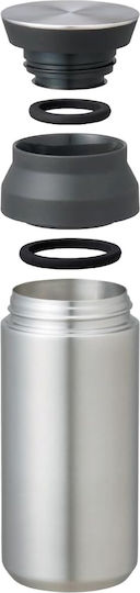 Uncle George Uncle George Stainless Steel Plastic Thermos Bottle BPA Free 500ml Recyclable Blue