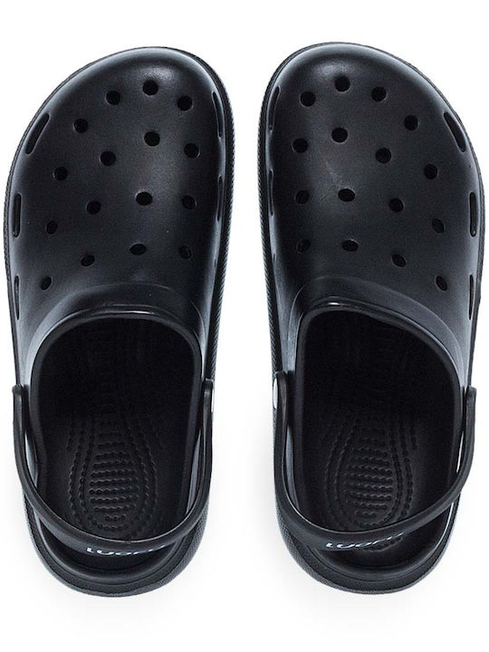 Luofu Herren Clogs Schwarz