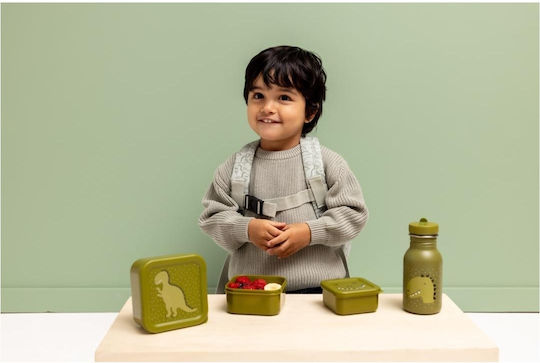 Trixie Nesting Snack Box Πλαστικό Παιδικό Σετ Φαγητού Δεινόσαυροι Πράσινο 11.5 x 11.5 x 6.5εκ.