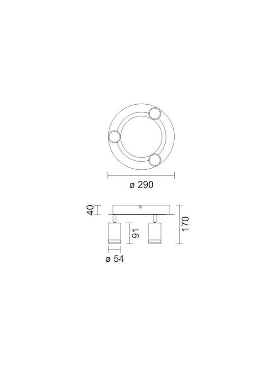 Spot Light Σποτ με Ντουί GU10 σε Λευκό Χρώμα