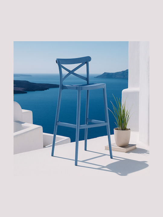 Bar Set for Small Outdoor Spaces Elly 3 Pieces Blue