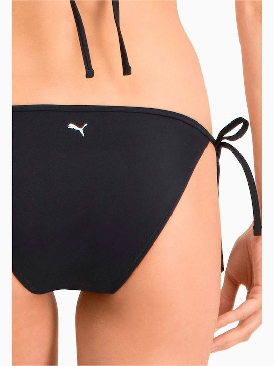 Bikini Slip με Κορδονάκια Μαύρο