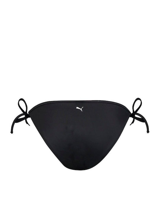 Bikini Slip με Κορδονάκια Μαύρο