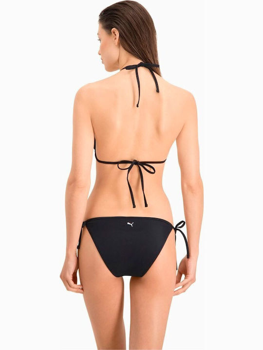 Bikini Slip με Κορδονάκια Μαύρο