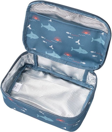 Fresk School Insulated Kids' Lunch Handbag Blue 15x24cm