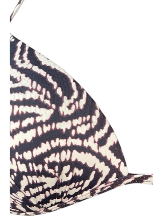 Bikini Τριγωνάκι με Ενίσχυση Animal Print Λευκο