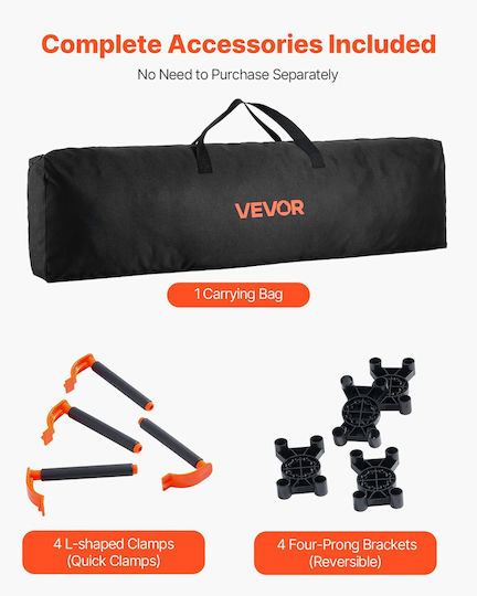 Φορητή Πτυσσόμενη Βάση Εργασίας Vevor 2455 X 1260 Mm Πτυσσόμενη Βάση Εργασίας 2724 Kg
