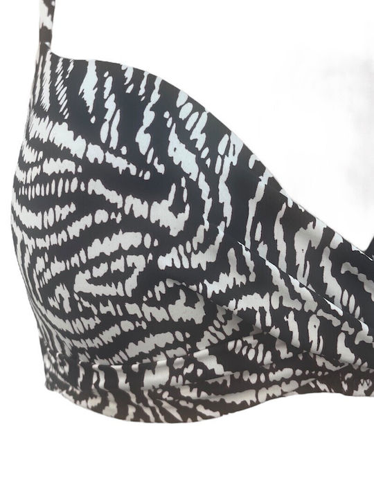 Bikini Σουτιέν με Ενίσχυση Animal Print Λευκο