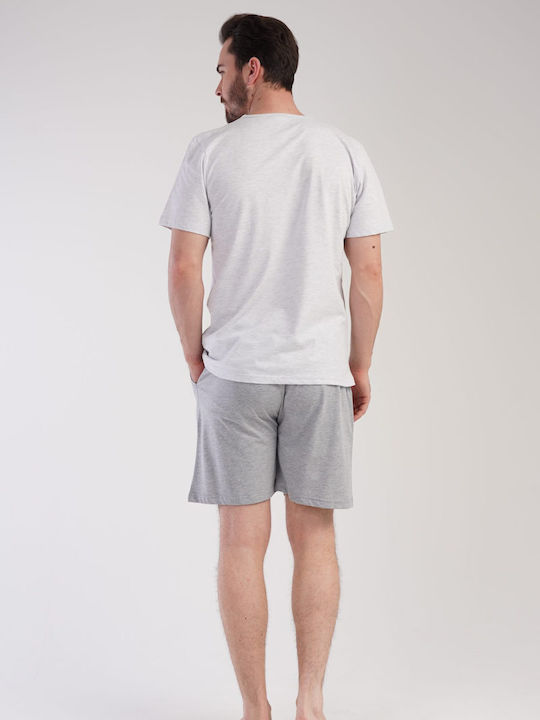 Summer Men's Cotton Pyjamas Gray