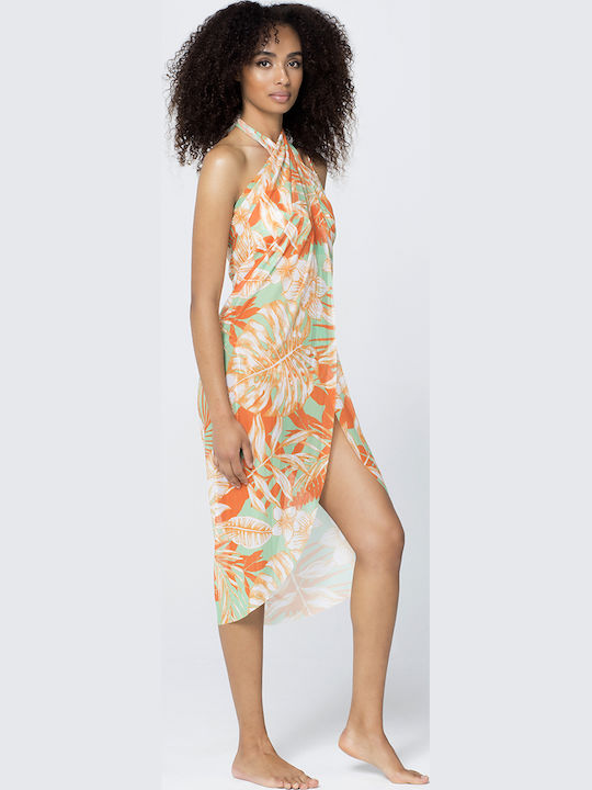 Damen Kaftan Strand Lime