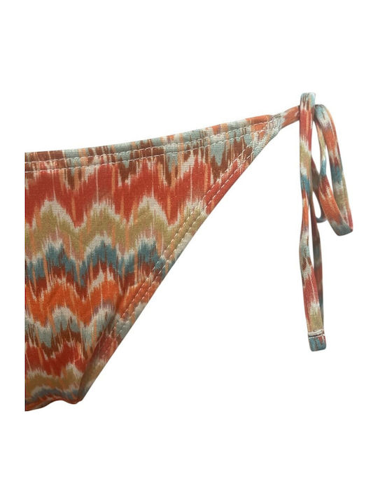 Padded Bikini Set Triangle Top & Slip Bottom Orange