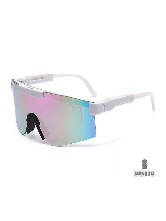 Ghetto Unisex Γυαλιά Ηλίου με Λευκό Σκελετό HS2048 White