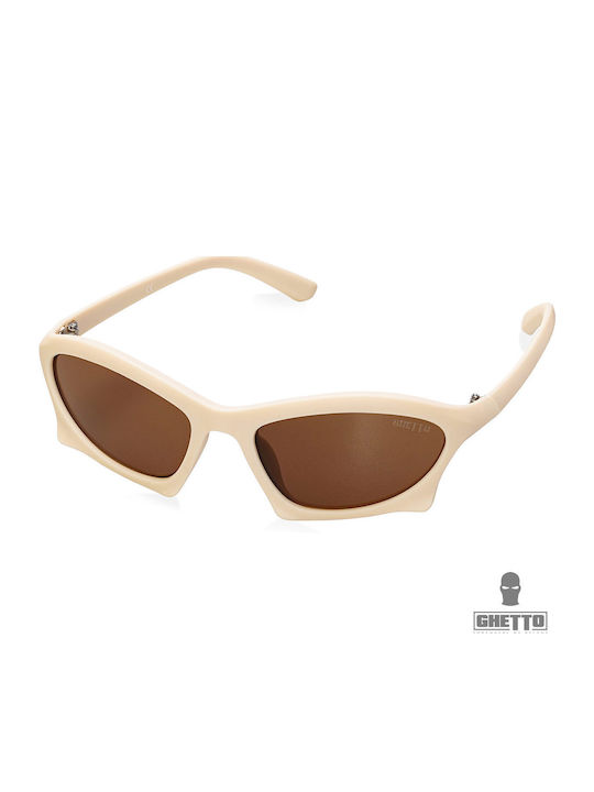 Ghetto Unisex Sunglasses with Black Frame and Black Lens K38260 Black