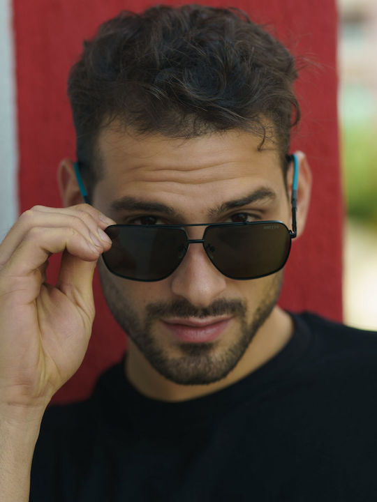 Ghetto Men's Sunglasses with Green Frame and Green Lens