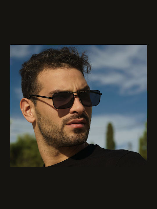 Ghetto Unisex Γυαλιά Ηλίου με Καφέ Σκελετό και Καφέ Φακό K39086BB brown blue