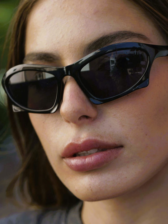 Ghetto Unisex Sunglasses with Black Frame and Black Lens K38260 Black