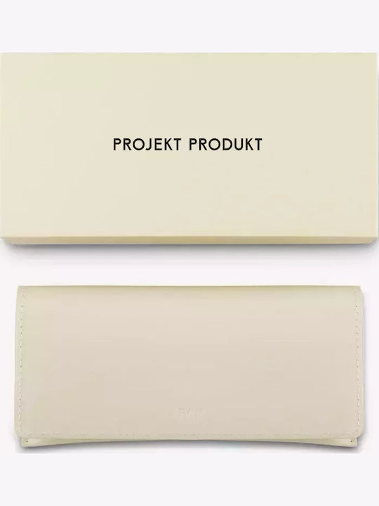 Projekt Produkt Unisex Sunglasses with Beige Horn-Rimmed Frame and Beige Lenses 476358